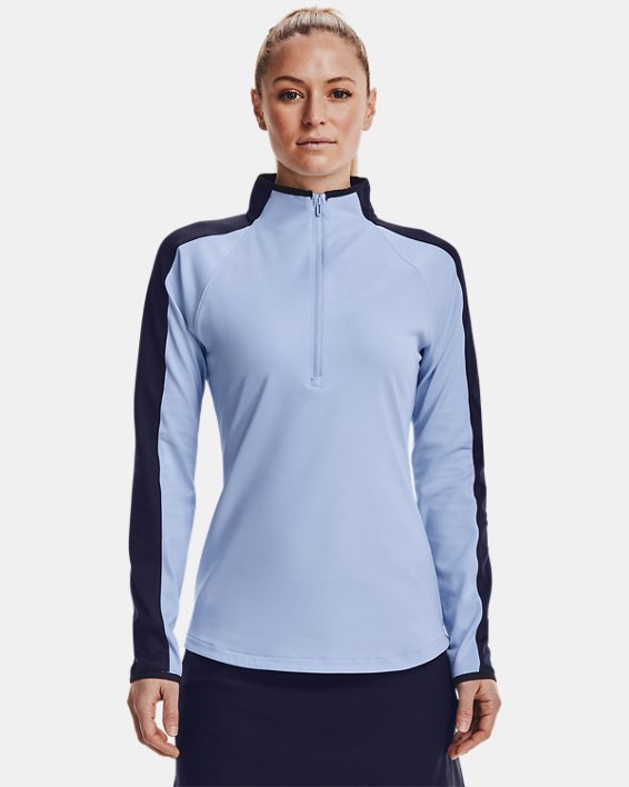 Women's UA Storm Midlayer ½ Zip, Blue, pdpMainDesktop image number 0